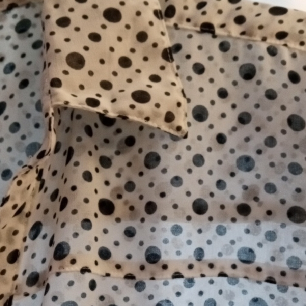 🇺🇸 Sale! 30% Off 3 Items Nicole Miller Sheer Polka Dot Blouse - Picture 2 of 6